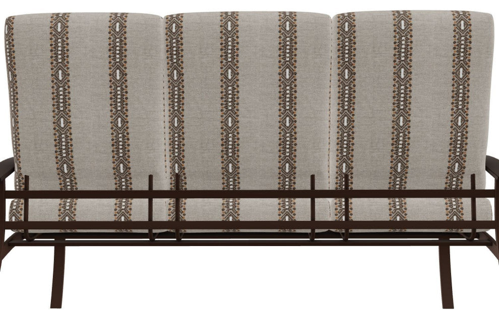 Belle Isle Cushion 3-Seat Outdoor Sofa, Guru Walnut/Kona