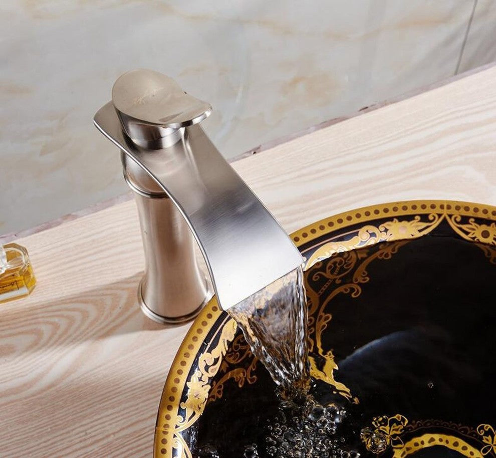 Valladolid Waterfall Bathroom Sink Faucet With Drain