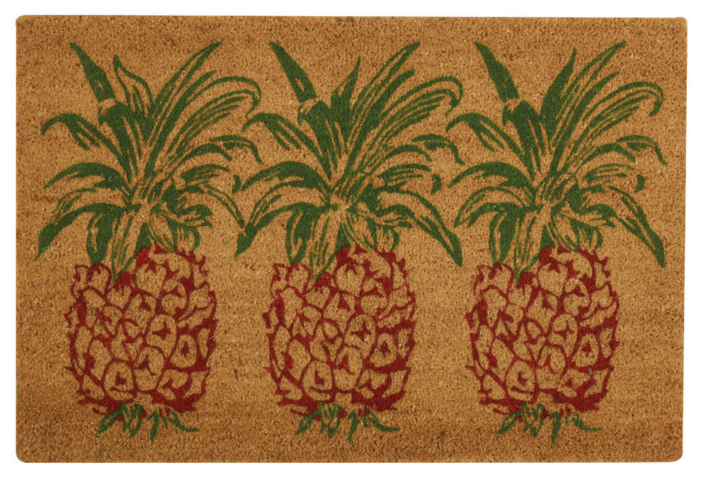 Waverly Greetings "Pineapple" Doormat, Orange, 1'6"x2'4"