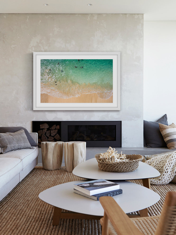 "Splash Near Shore" Framed Painting Print