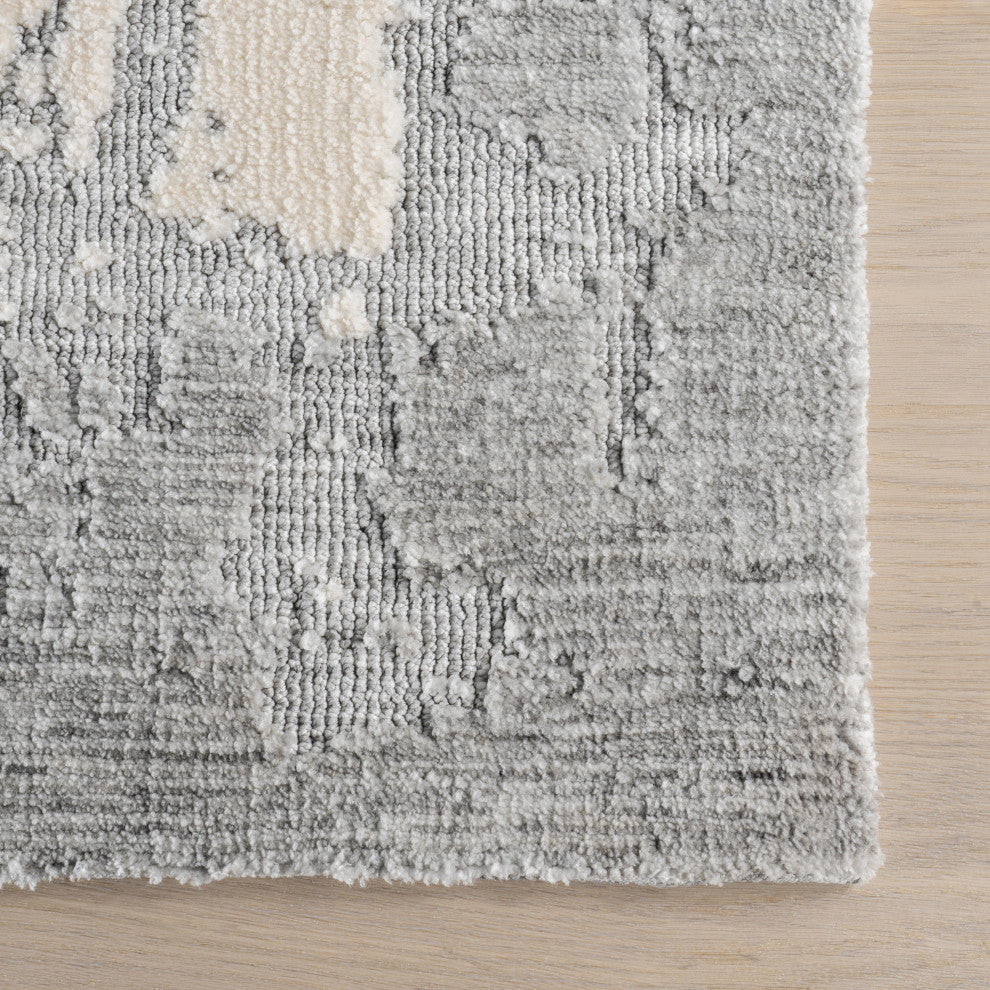 Mera Bordered Wool Area Rug, Ivory 10'x14'