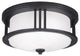 Generation Lighting Lighting 2-Light Outdoor Flush Mount, Black