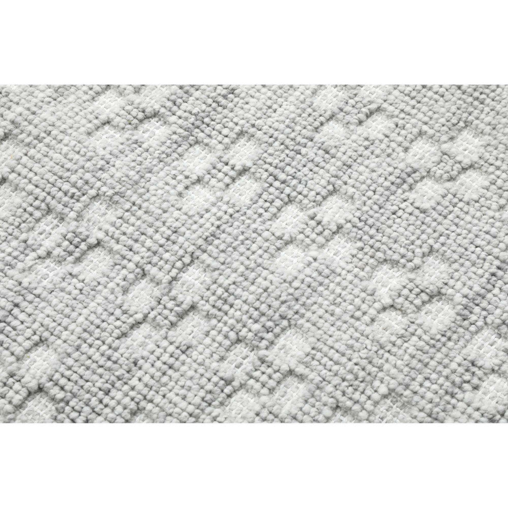 Star Texture Area Rug, Light Gray, 8'x10'