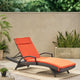 GDF Studio Soleil Outdoor Chaise Lounge Cushion, Orange