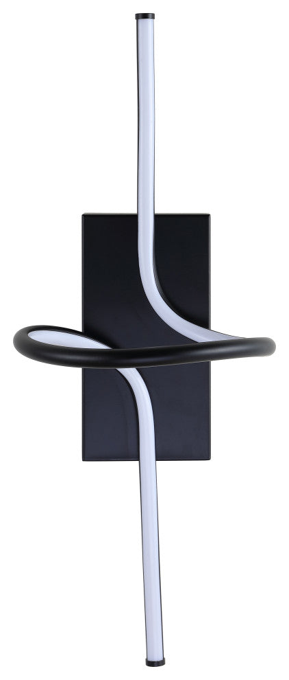 Sketch 9" Minimalist Metal Integrated LED Vanity Light Sconce, Black