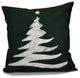 Decorative Outdoor Holiday Pillow Geometric Print, Dark Green, 16"x16"