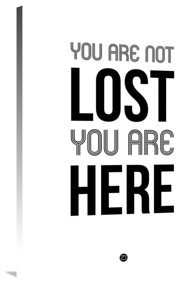 "You Are Not Lost Poster White" Fine Art Print