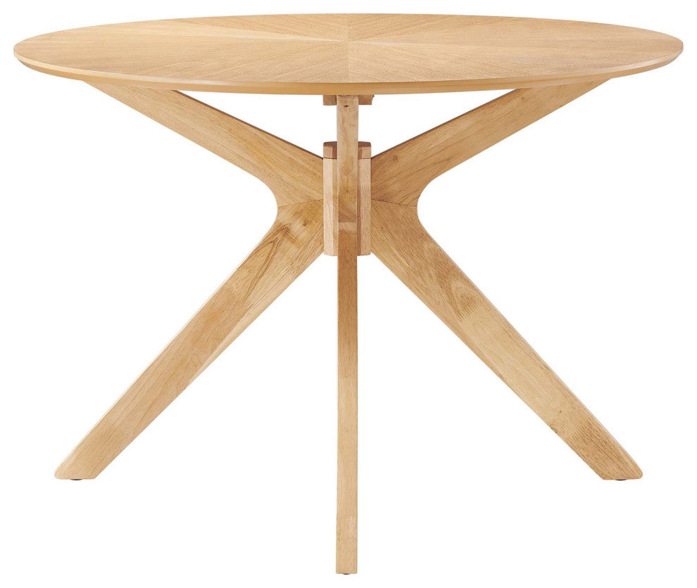 Crossroads 63" Oval Wood Dining Table - Oak