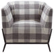 ACME Eben Accent Chair, Pattern Fabric and Cherry