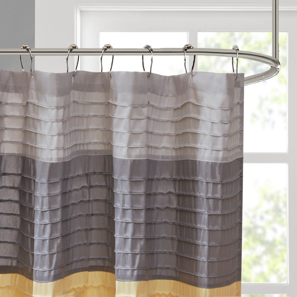 Madison Park Amherst Faux Silk Shower Curtain