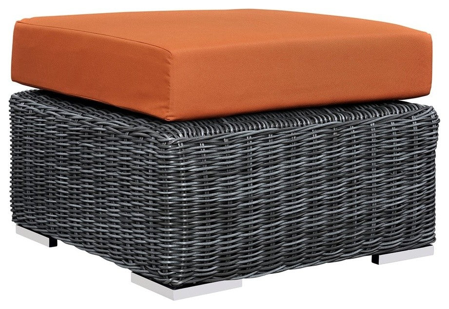 Summon Outdoor Patio Sunbrella, Ottoman, Canvas Tuscan