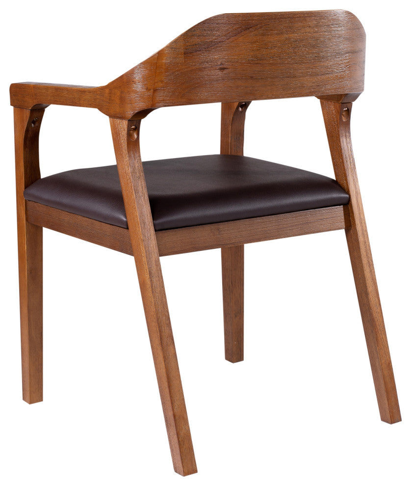 Boraam Rasmus Dining Armchairs, Chestnut Wire-Brush, Set of 2