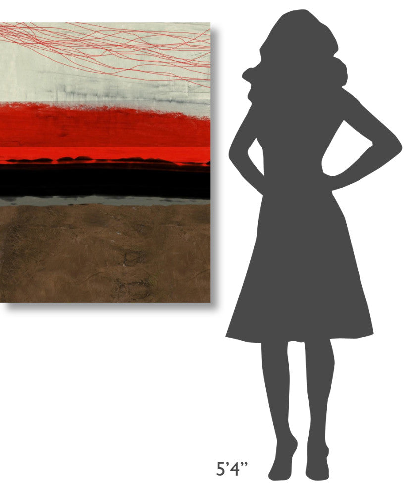 "Abstract Stripe Theme Brown" Fine Art Print