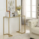 Ellie Glass Top Console, Gold