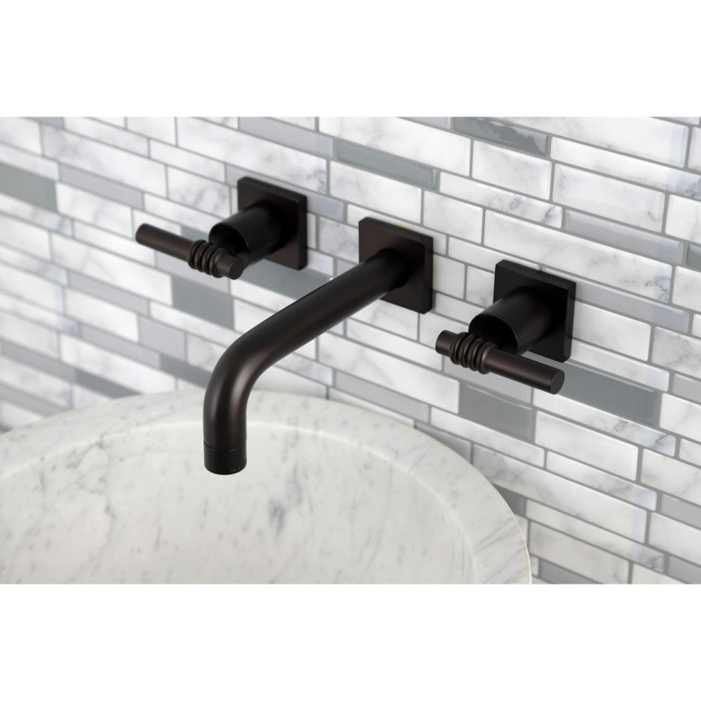 Kingston Brass KS6125ML Two-Handle Wall Mount Bathroom Faucet, Oil Rubbed Bronze