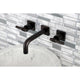Kingston Brass KS6125ML Two-Handle Wall Mount Bathroom Faucet, Oil Rubbed Bronze