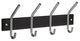 Decorative Hooks For The Home, Polished Stainless Steel/Black