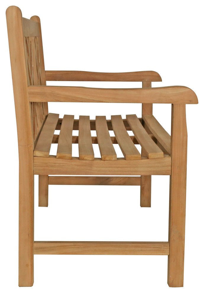 Teak Wood Saint Thomas Outdoor Patio Bench, 4 Foot