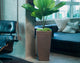 Bowery Indoor/Outdoor Tall Square Pot with Sand Cavity, Mocha, 13"