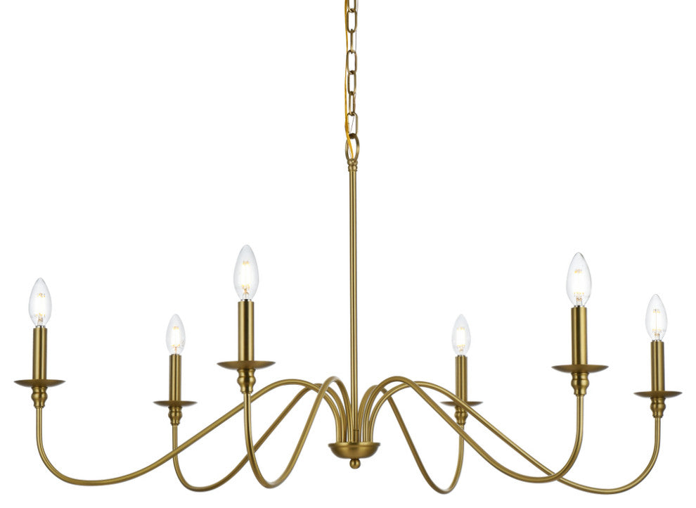 Living District Rohan 42" Chandelier in Satin Gold