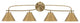 Cavella 4 Light Bath Bar, New Age Brass Finish, 7" New Age Brass Metal Shades