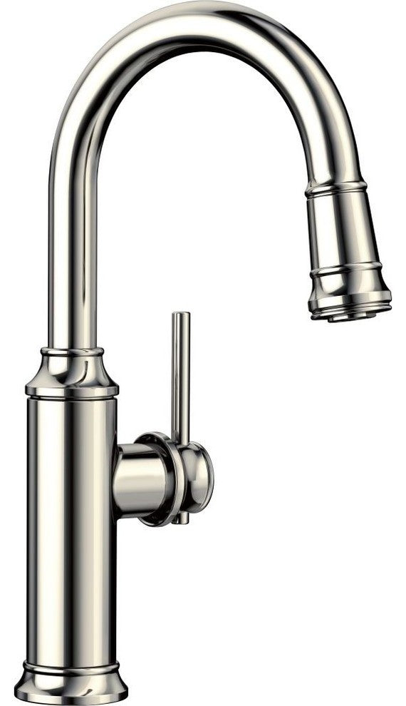Blanco Empressa 1-Handle Pull-Down Bar Faucets, Polished Nickel