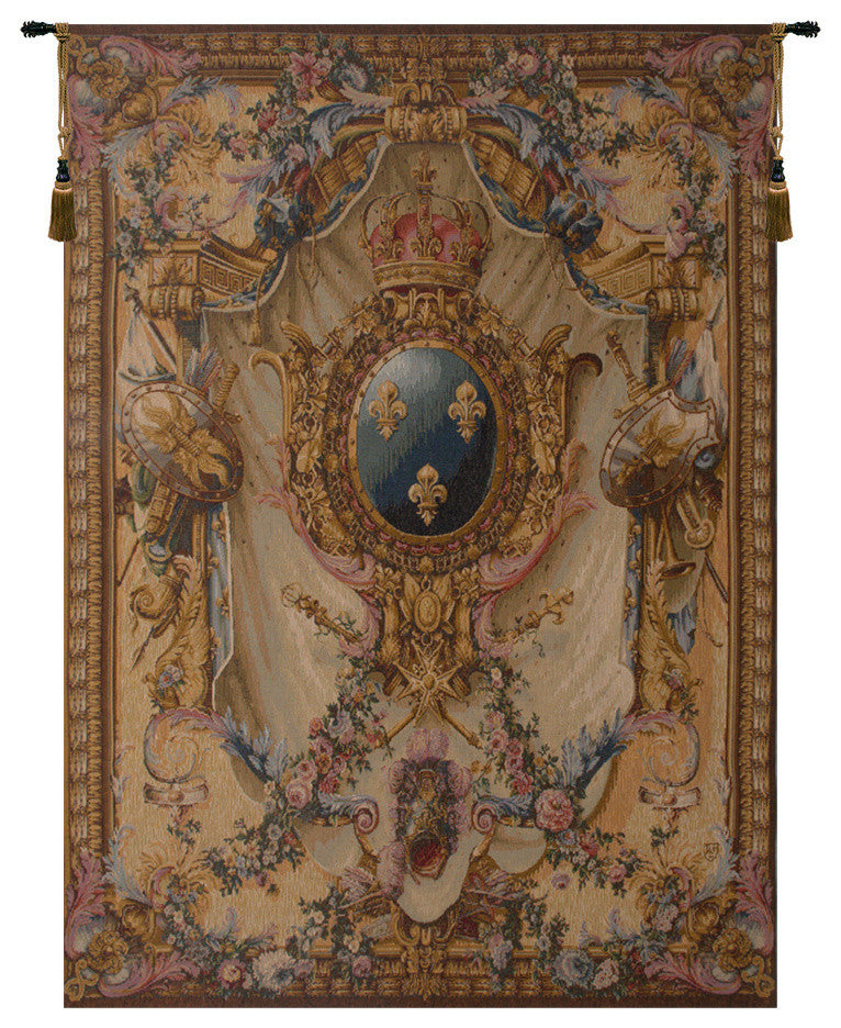 Grandes Armoiries Creme I European Tapestry Wall hanging
