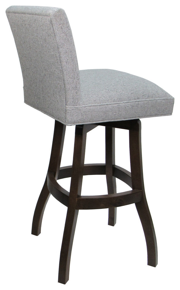 Swivel Wood Counter, Bar or Extra Tall Stool - Sommerville on S-Base, Hemsath Slate - Dark Walnut, 26"