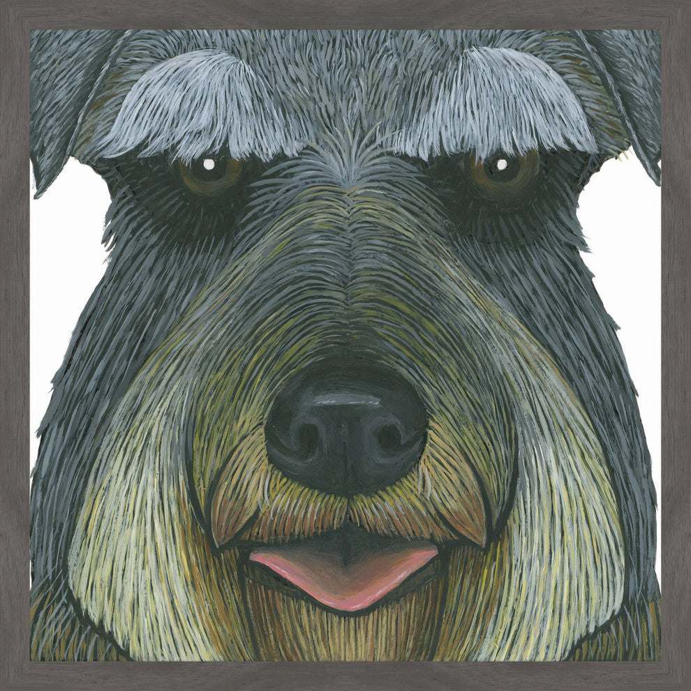 "Terrier" Framed Painting Print, 12"x12"