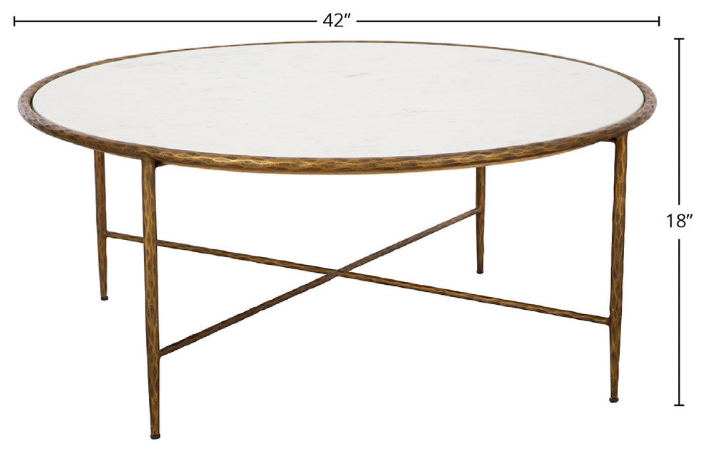 Evelyn Iron Coffee Table, Gold