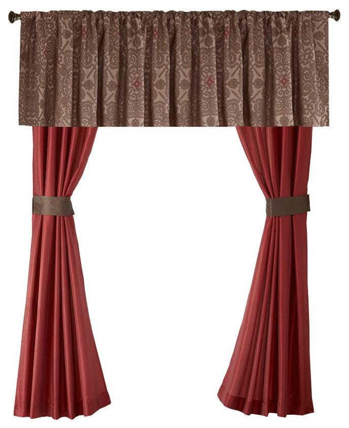 Madison Park Essentials Delaney 24-Piece Room-in-a-Bag Comforter Set, Red, Queen