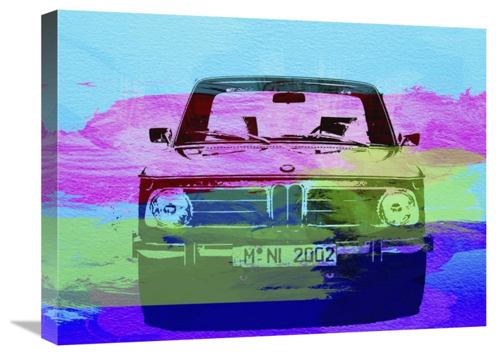 "BMW 2002 Front Watercolor 1" Fine Art Print