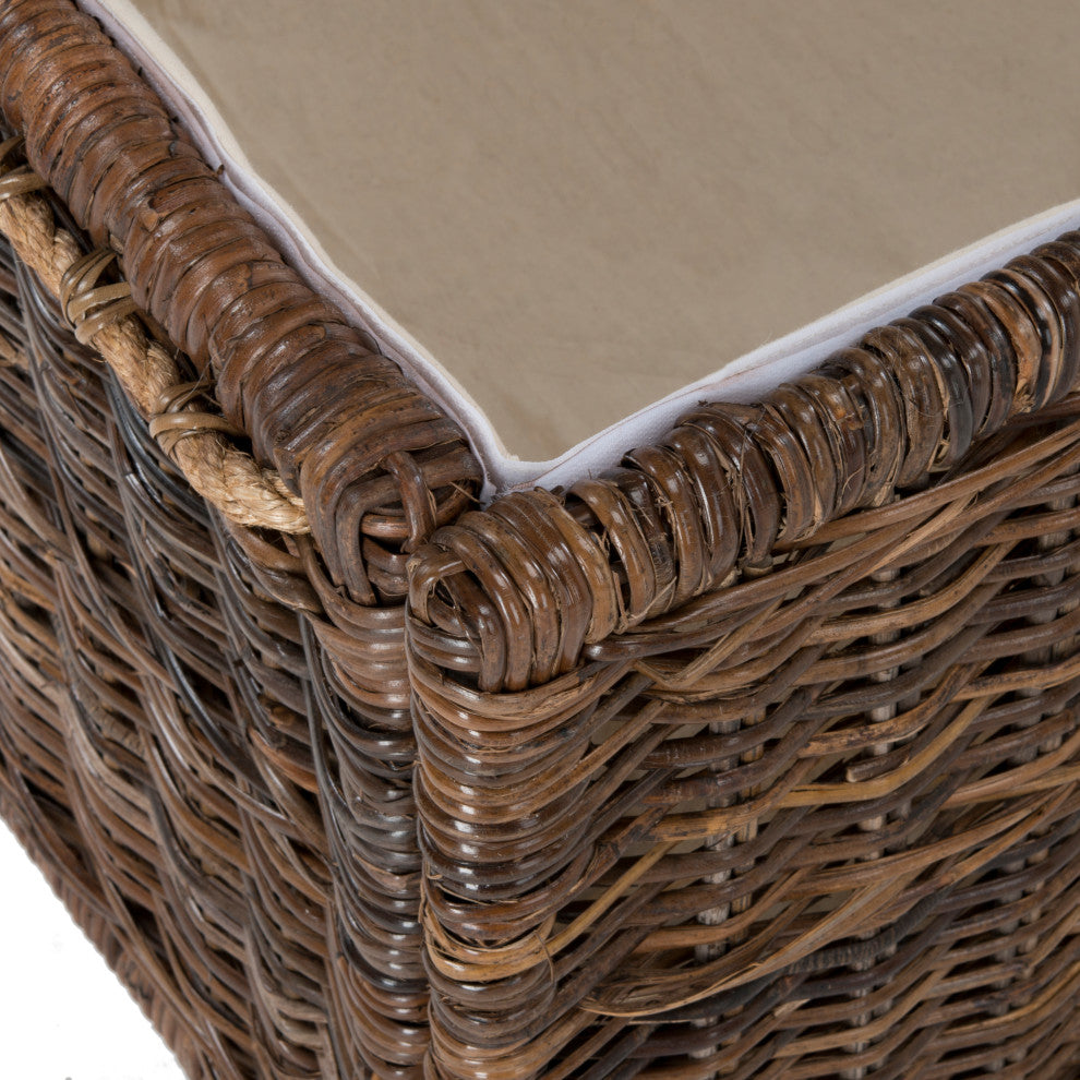 happimess Caden 30" Wicker Storage Trunk, Brown