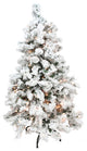 Flocked Tree 270 Tips 250 Clear Lights, 4.5'x29"