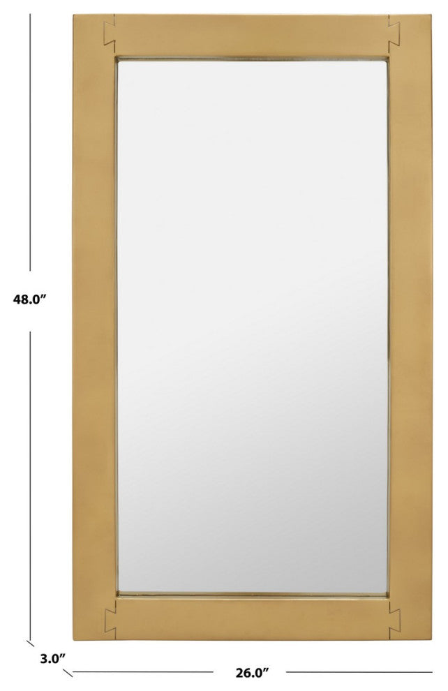 Safavieh Couture Ayden Rectangle Mirror, Brass