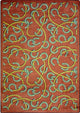 Kaleidoscope Rug, Rodeo, 5'4"x7'8", Burgundy