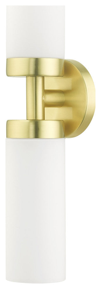 Satin Brass Nautical, Industrial, Contemporary, Urban, Sleek Vanity Sconce