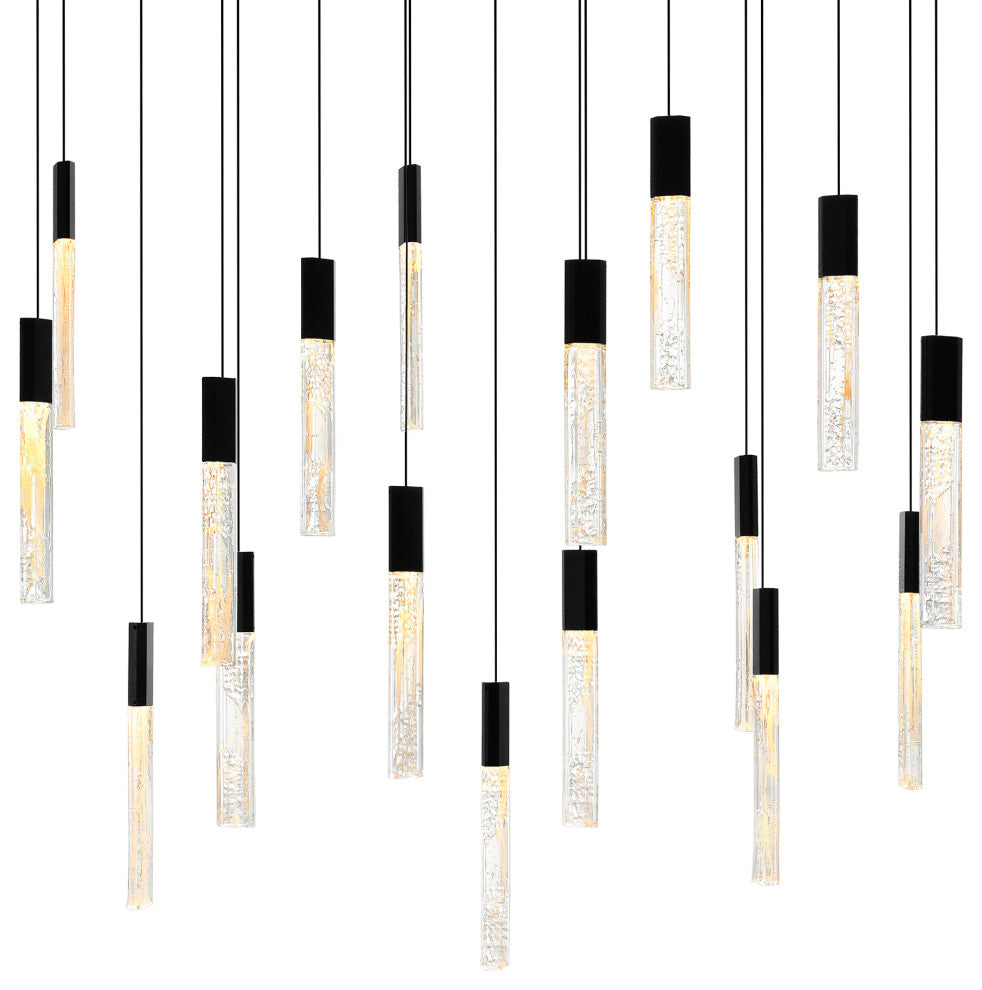 Greta Integrated LED Black Chandelier