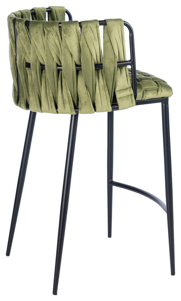 Milano Counter Chair, Green and Black