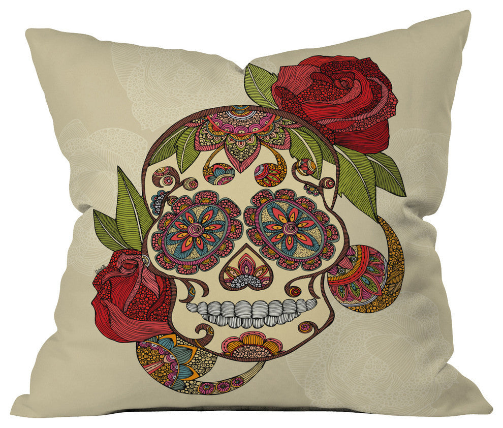 Deny Designs Valentina Ramos Sugar Skull Outdoor Throw Pillow