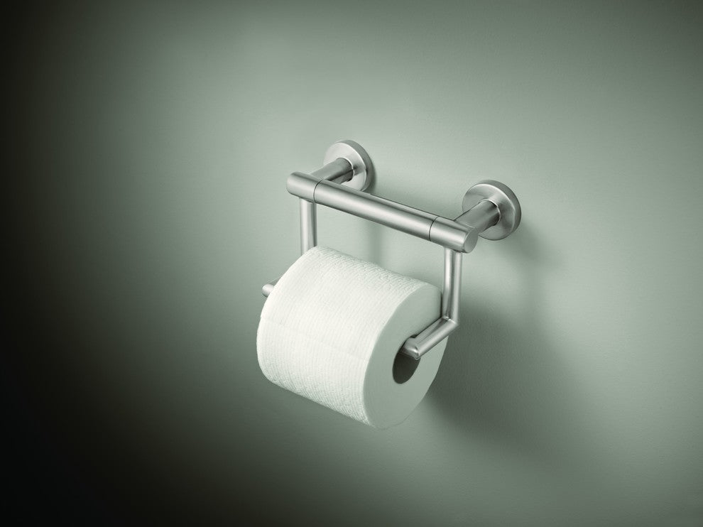 Delta 8" Tissue Holder With Assist Bar, Brilliance Stainless