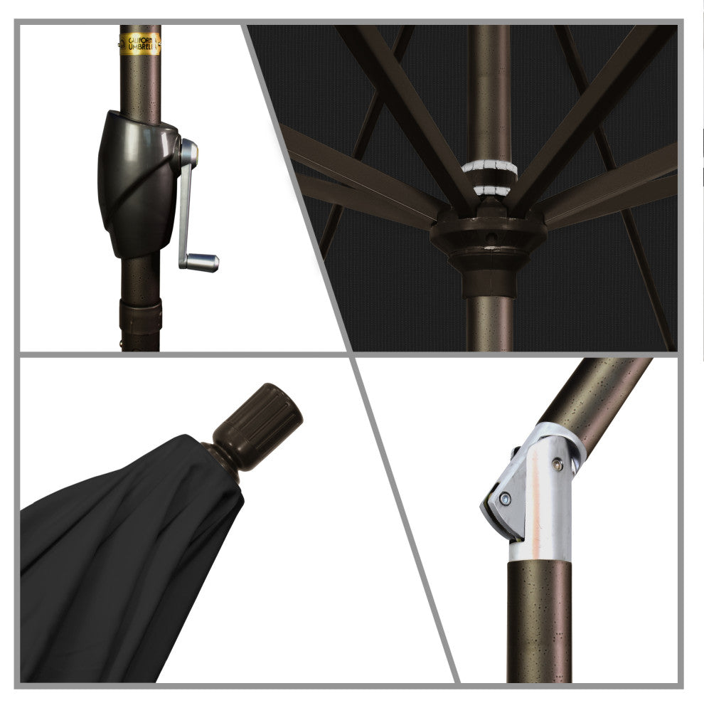 Aluminum Outdoor Umbrella, Black