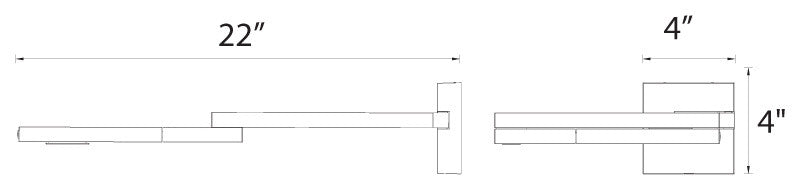 WAC Lighting Flip LED Right Swing Arm, Bronze