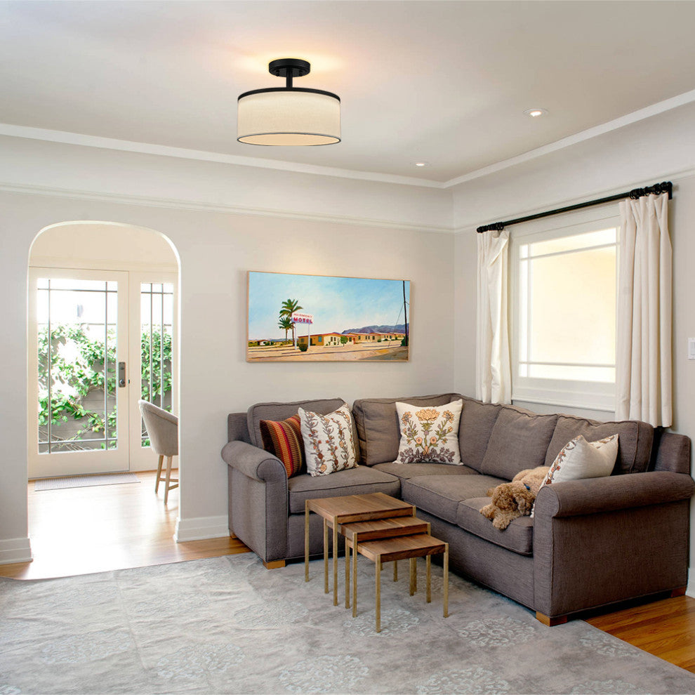 Modern Black LED Ceiling Light Dimmable 3000K-5500K