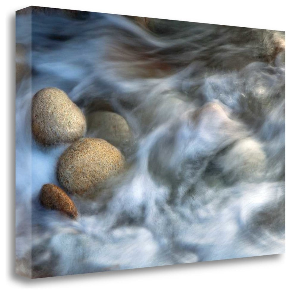 "Stones And Waves" By Xavier Ortega, Giclee Print on Gallery Wrap Canvas