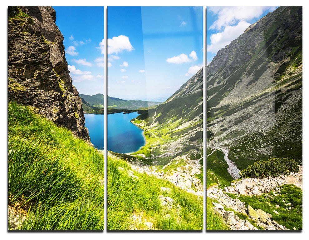 "Black Pond Gasienicowy" Photo Metal Wall Art, 3 Panels, 36"x28"