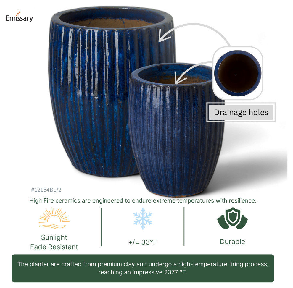 Ridges Planter, Blue 16x20