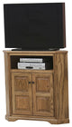 Oak Ridge, Tall 41" Wide Corner TV Console, Olive Oak