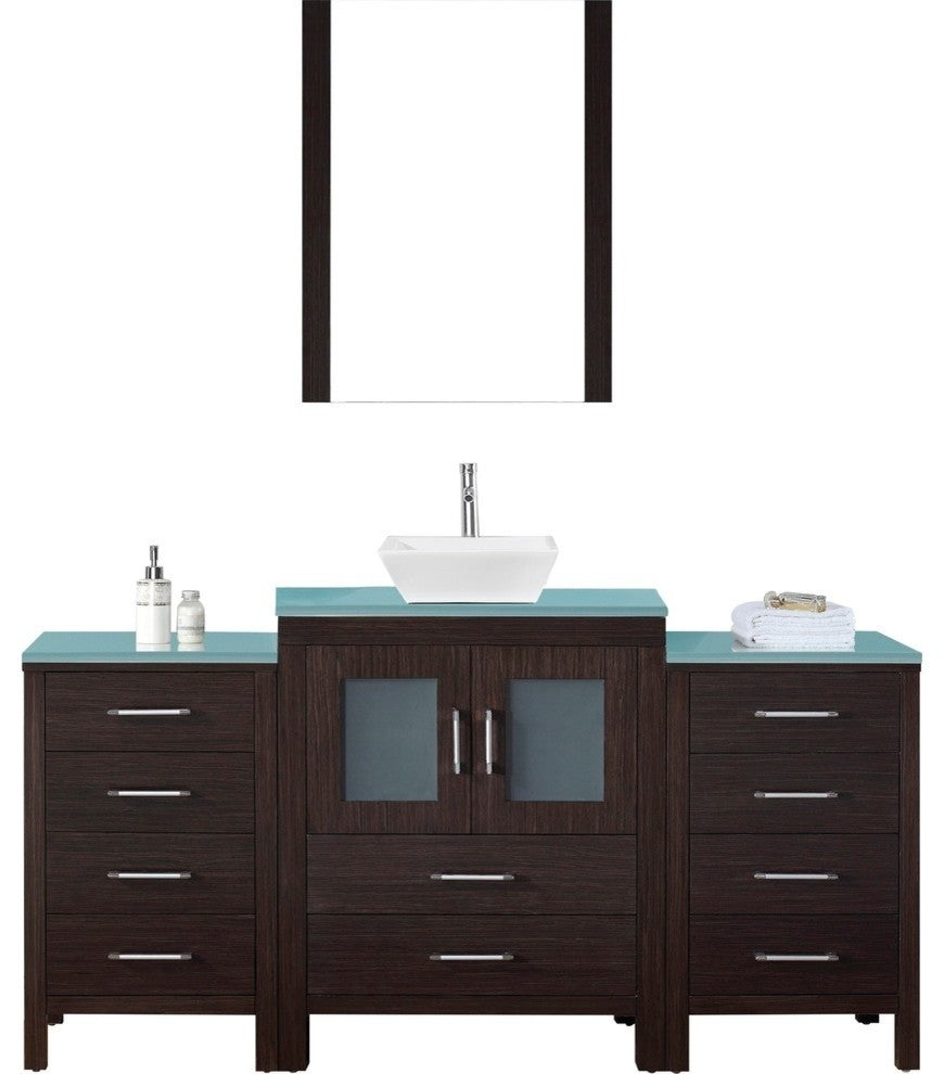 Dior 64" Single Bathroom Vanity Set, Espresso