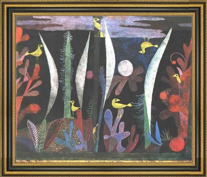 Paul Klee Landscape with Yellow Birds - 20" x 25" Framed Premium Canvas Print
